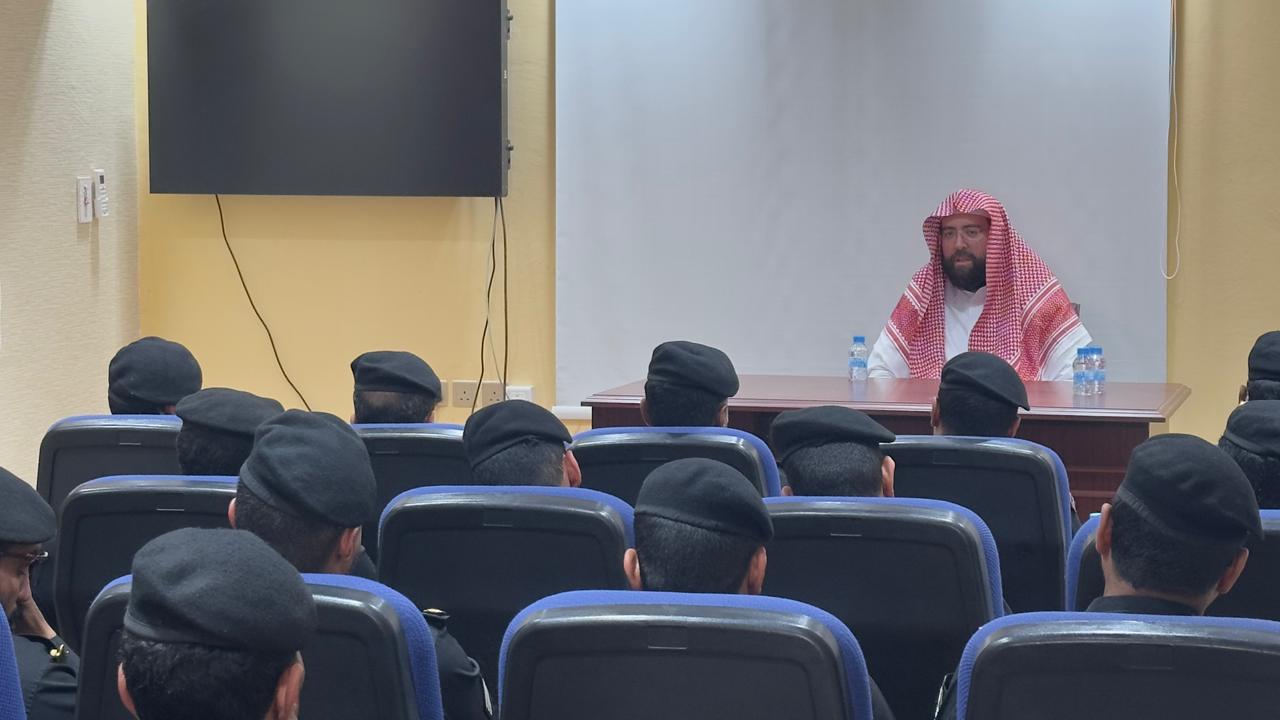 تنفيذ محاضرة بعنوان (تعزيز الولاء والانتماء للوطن) يوم الأربعاء 26-ذو القعدة-1447 ه، في إدارة دوريات الأمن - 5