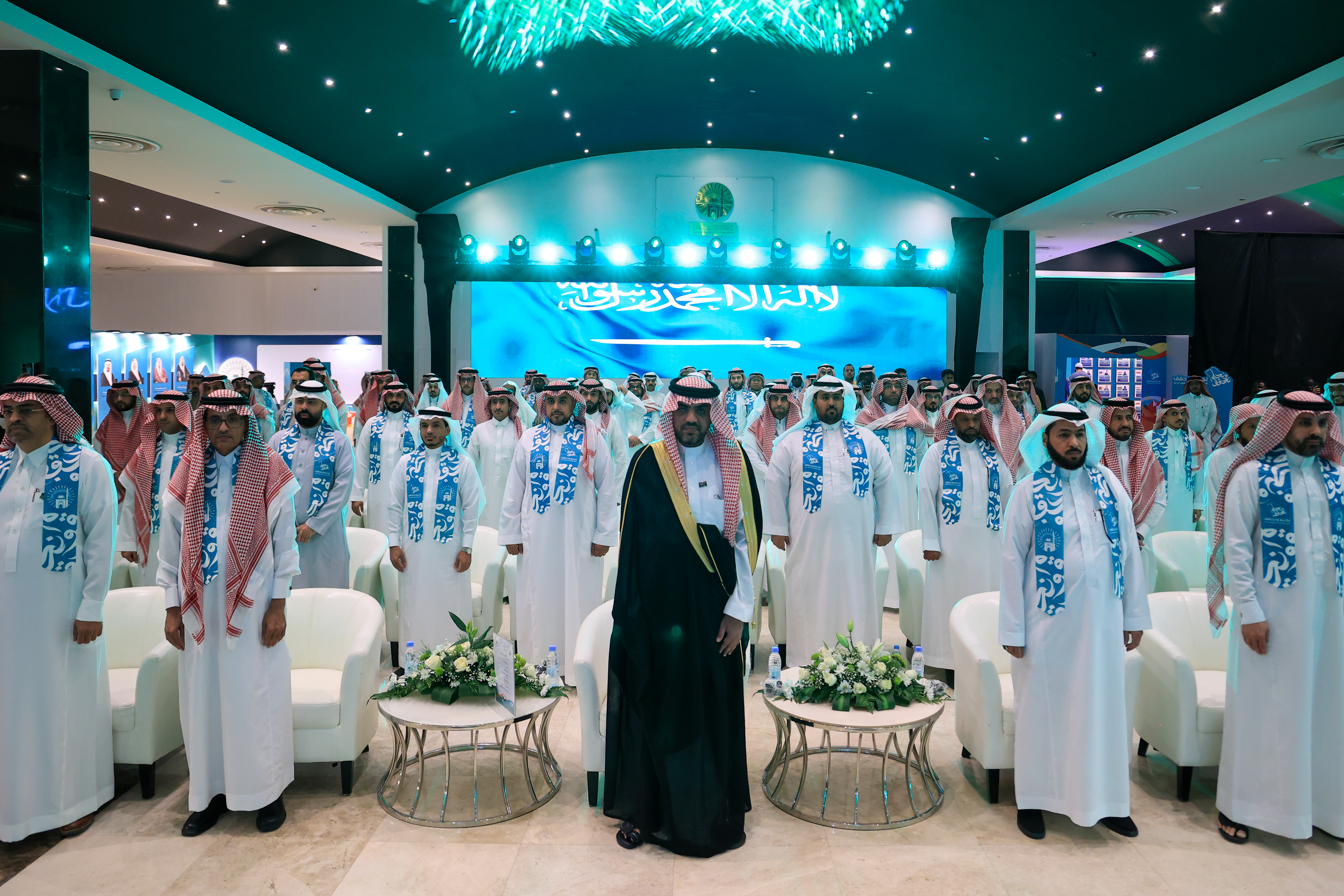 رئيس الجامعة الإسلامية‬⁩ د. صالح بن علي العقلا، يدشن فعاليات وبرامج اليوم الوطني السعودي94. - 1