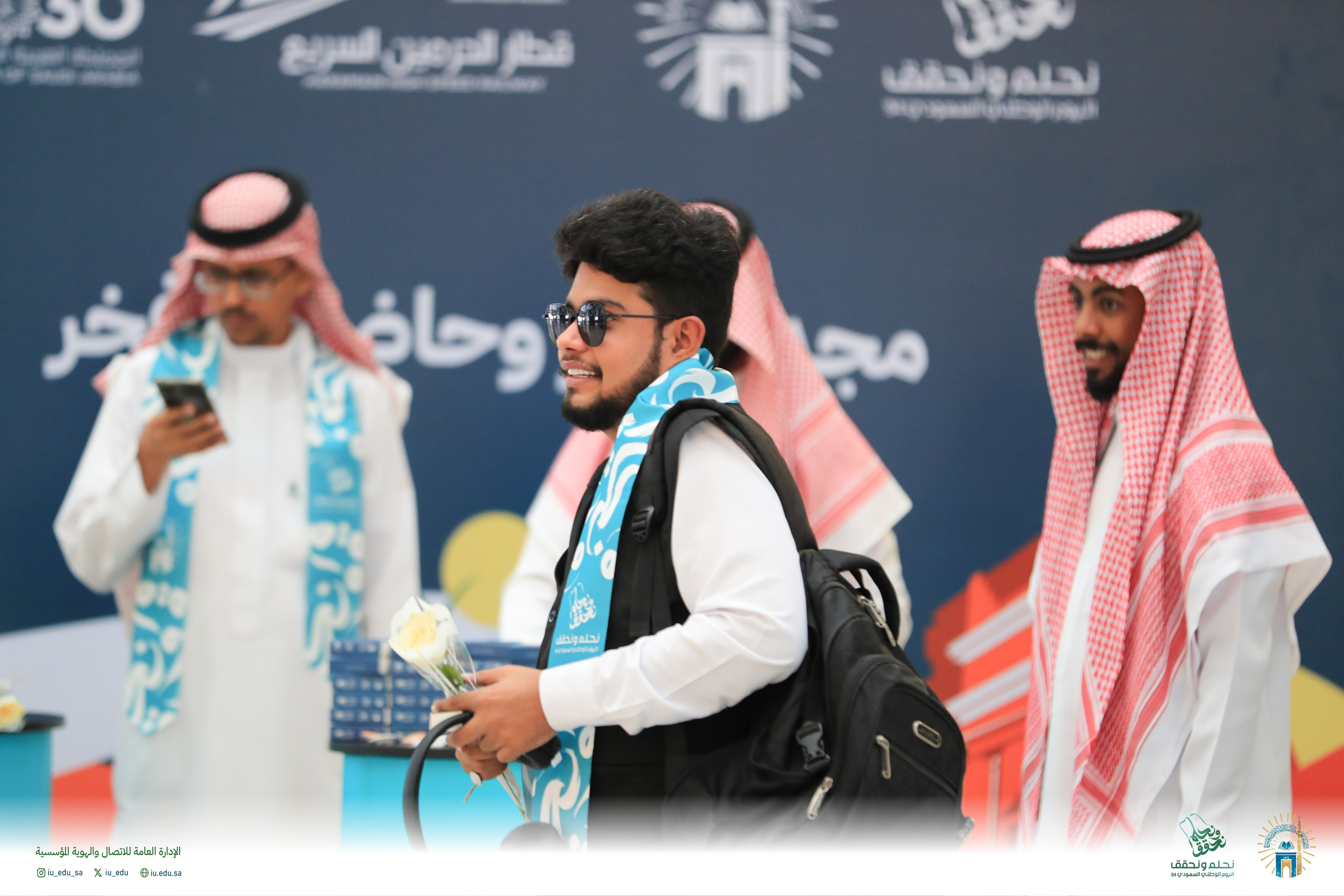 الجامعة الإسلامية‬⁩ تشارك المسافرين بهجة اليوم الوطني السعودي94 ‬⁩ بجناح خاص في محطة قطار الحرمين بـ المدينة المنورة‬⁩. - 2