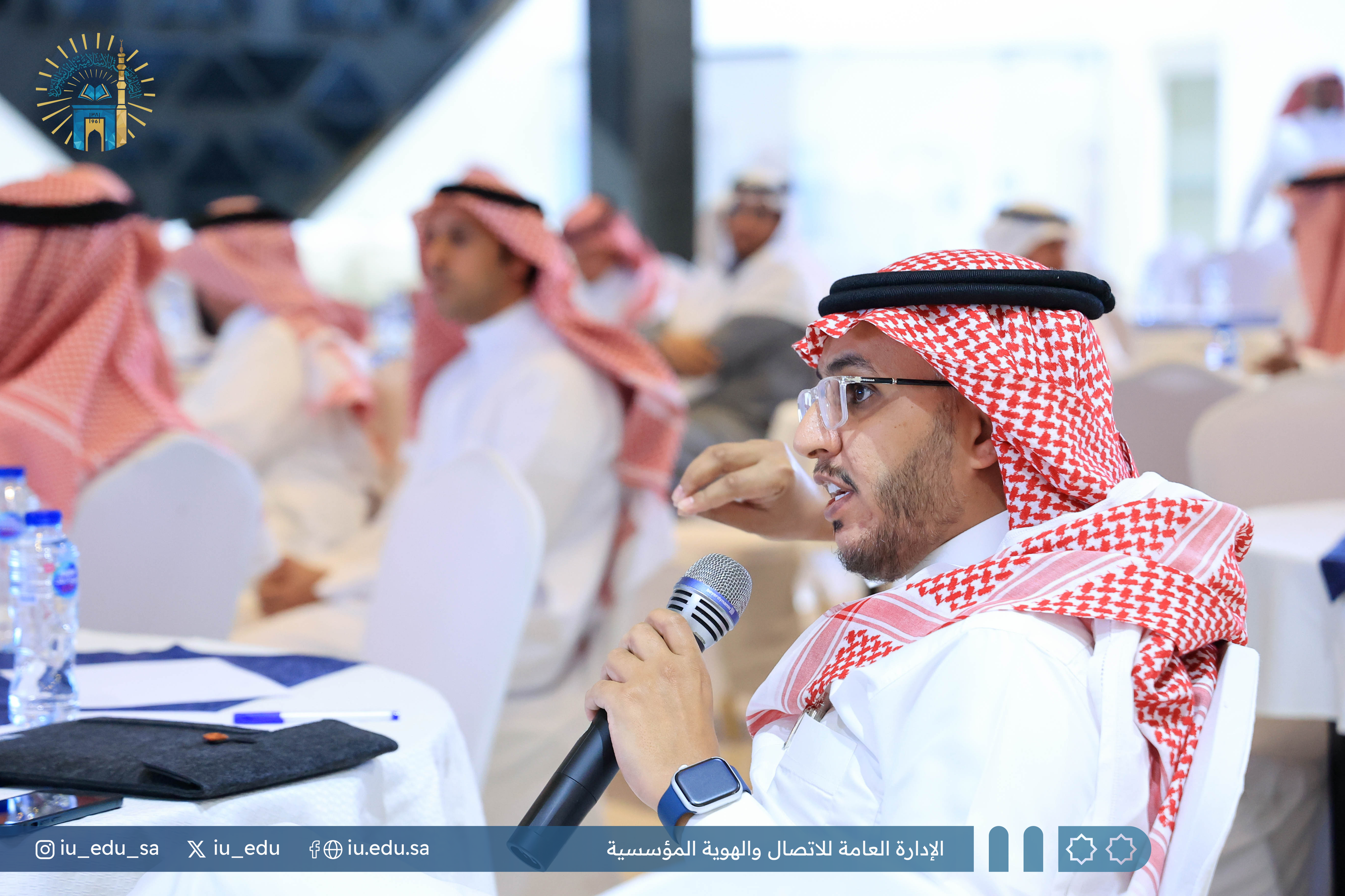 بحضور رئيس الجامعة الإسلامية د.صالح بن علي العقلا، نظمت الجامعة سلسلة من الورش التدريبية المتخصصة حول المجلات العلمية. - 3