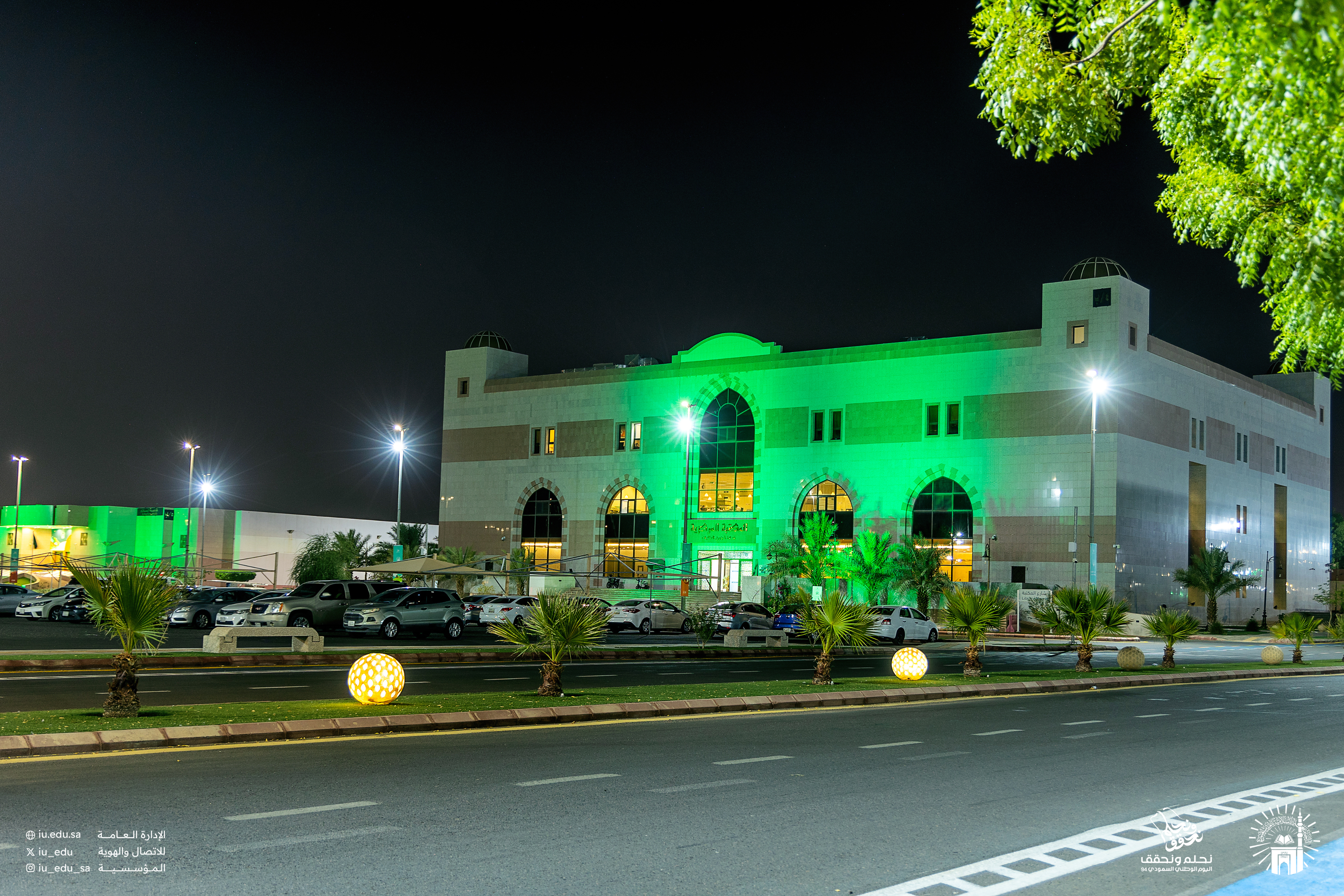 الجامعة الاسلامية‬⁩ تتوشح الأخضر؛ ابتهاجًا بقرب اليوم الوطني السعودي94 ‬⁩ . - 7