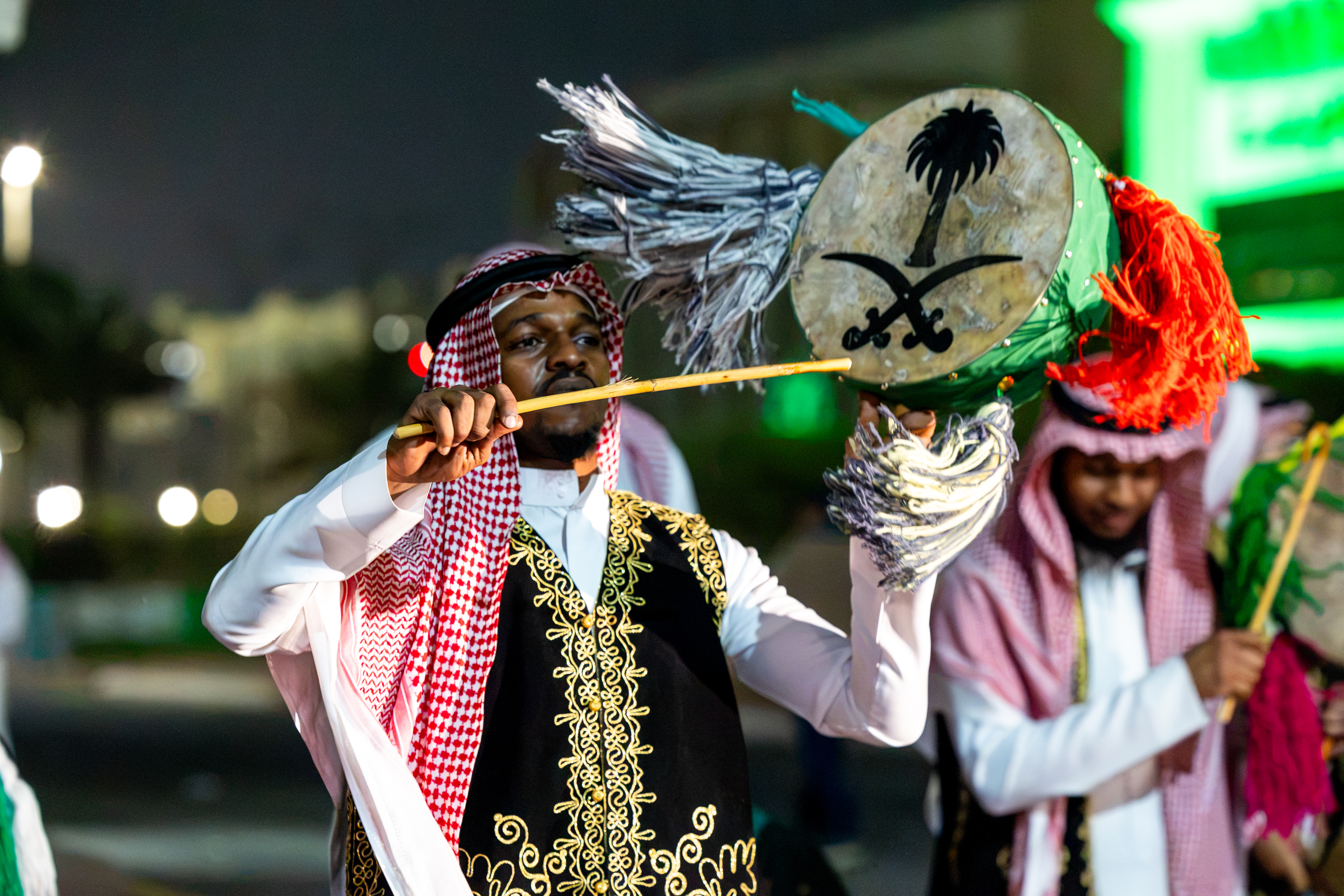 العرضة السعودية ضمن فعاليات اليوم الوطني السعودي بالجامعة الإسلامية - 4