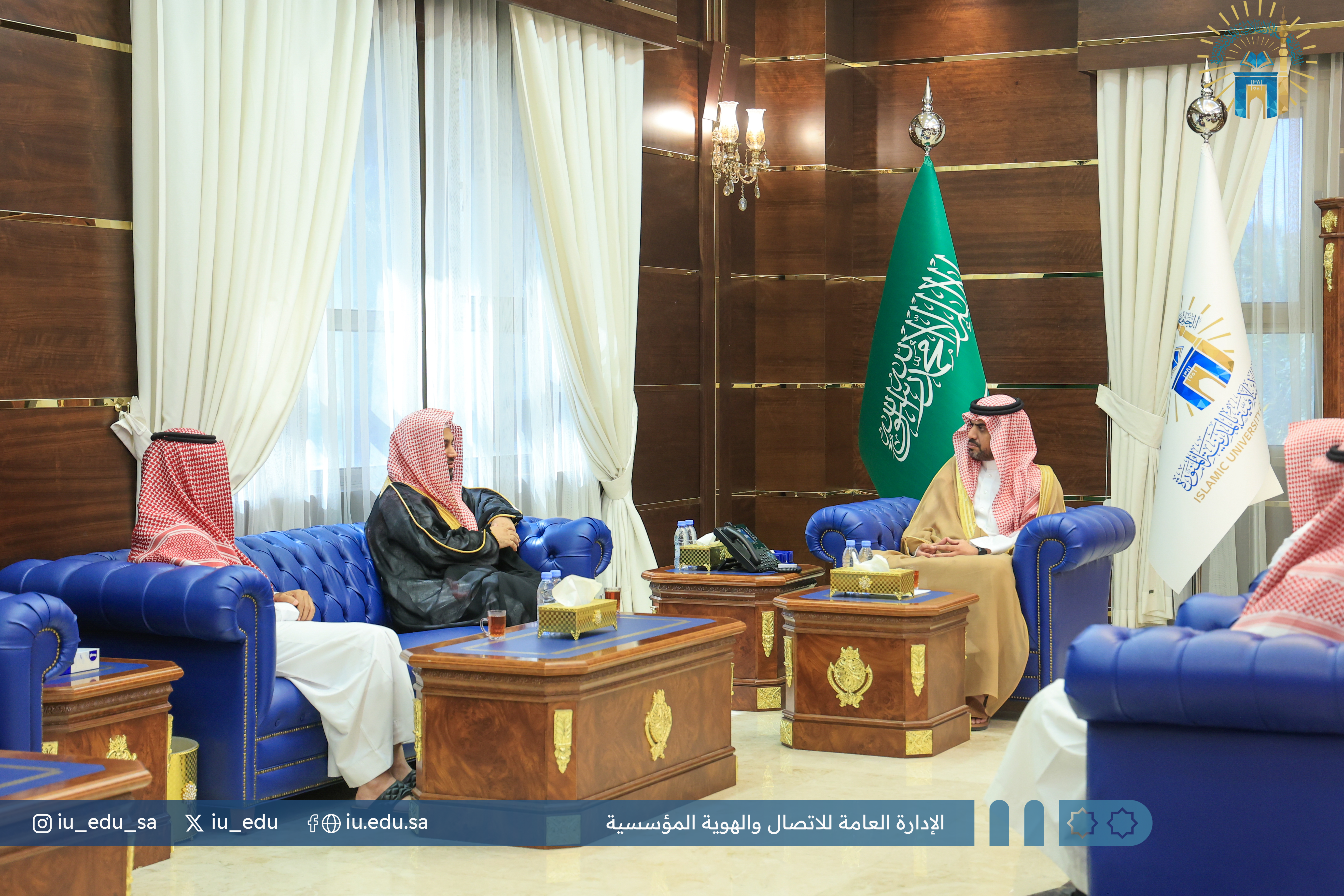 رئيس الجامعة الإسلامية، د. صالح بن علي العقلا، يستقبل مدير عام فرع الرئاسة العامة لهيئة الأمر بالمعروف والنهي عن المنكر بمنطقة  المدينة المنورة