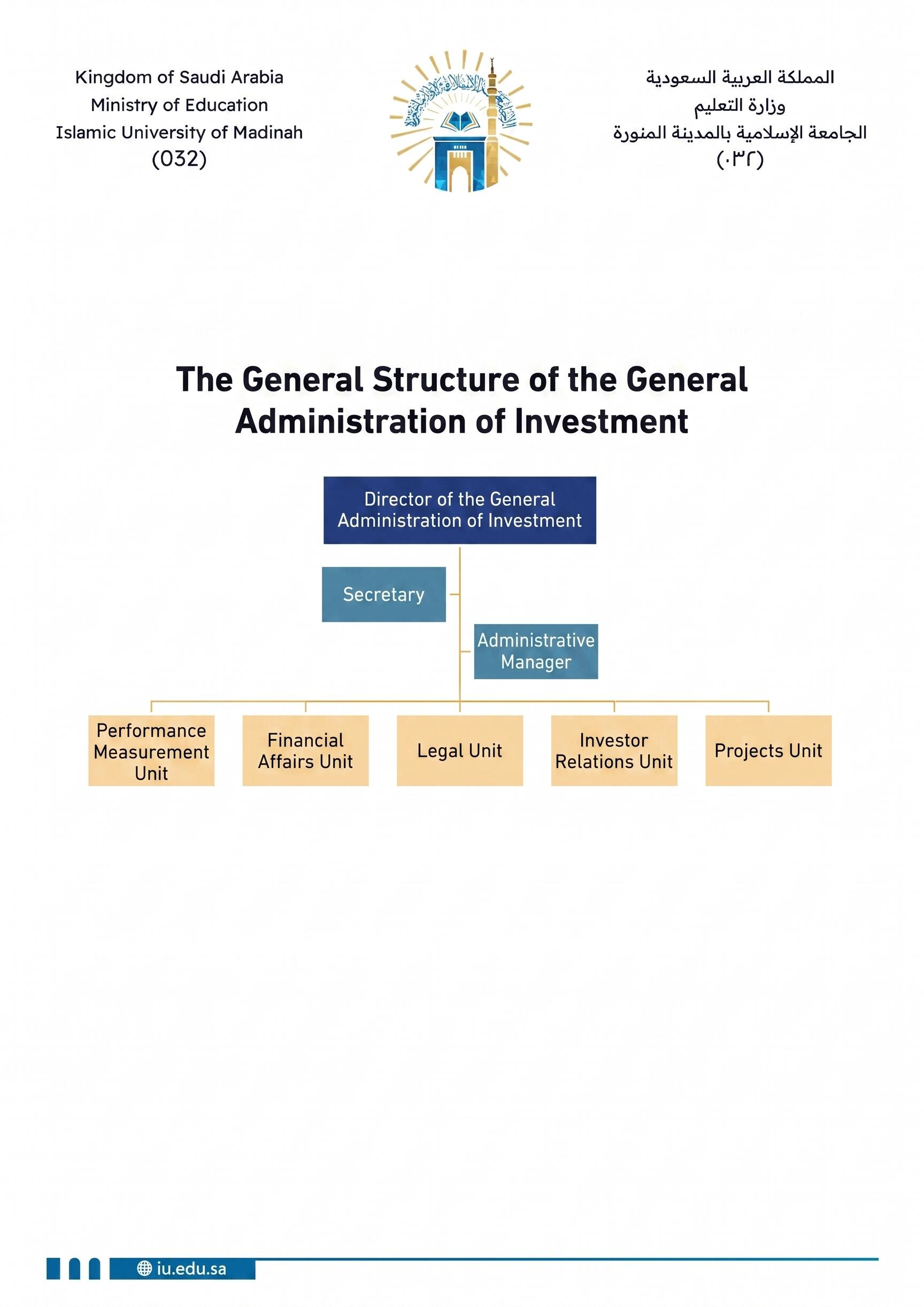 Organizational Structure of Investment Department
