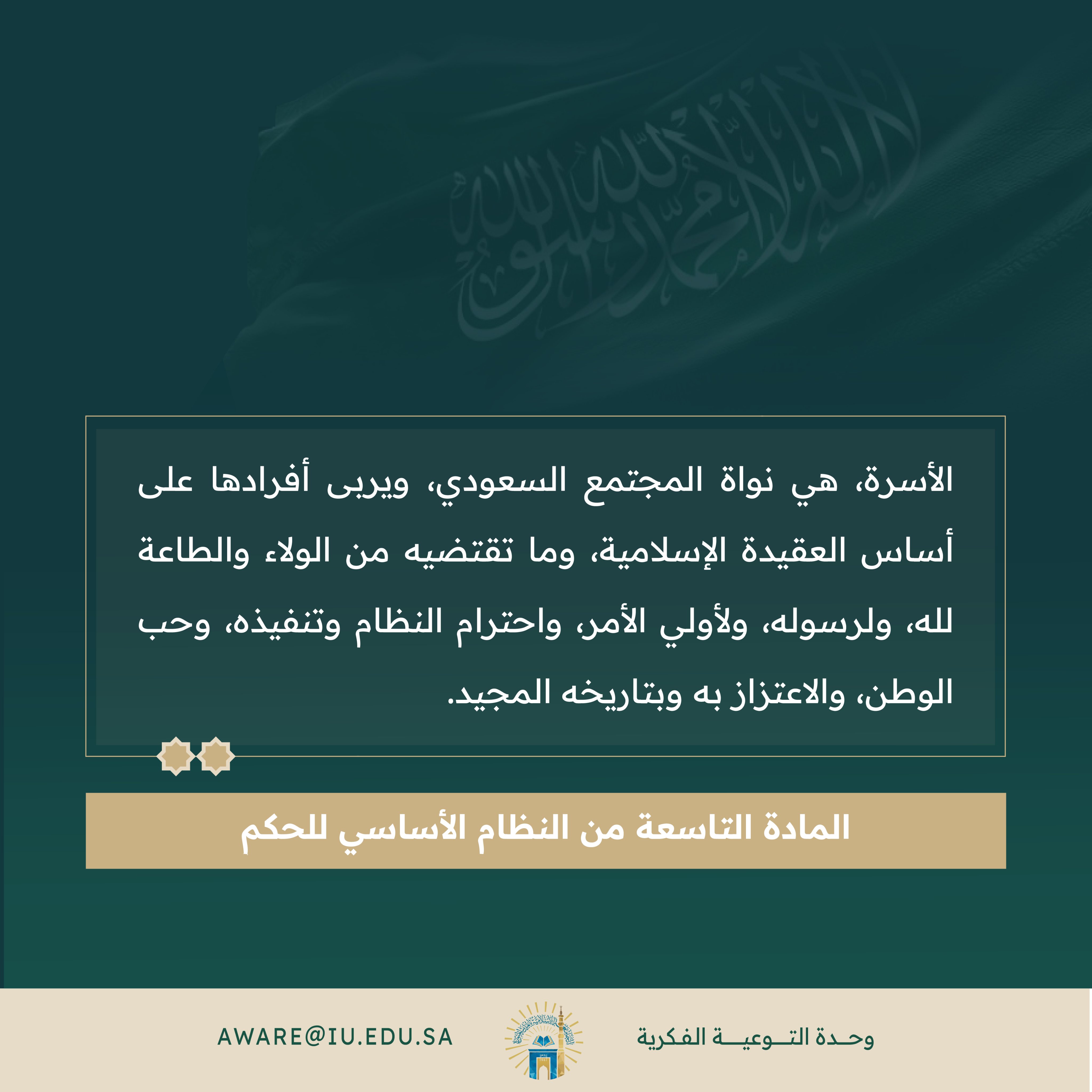 المادة التاسعة من النظام الأساسي للحكم 