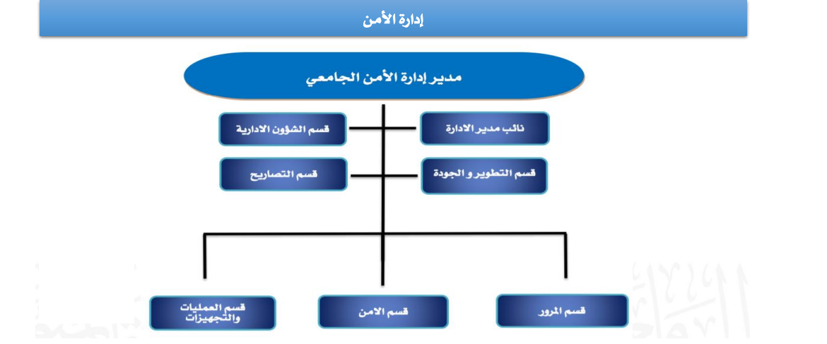 الهيكل التنظيمي لإدارة الأمن الجامعي 