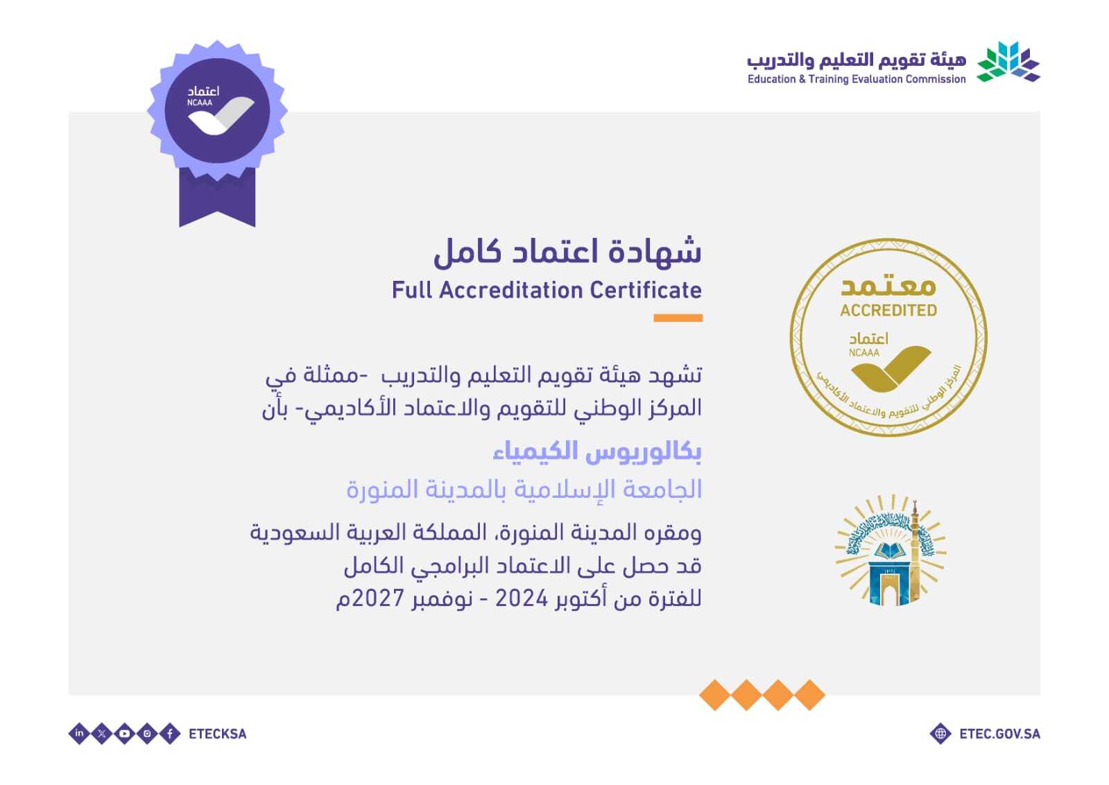 Accreditation Certificates - 1